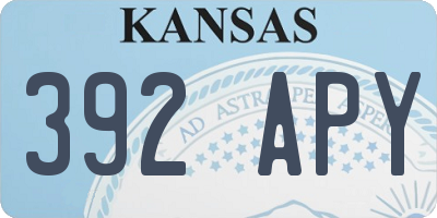 KS license plate 392APY