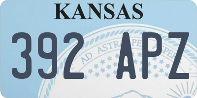 KS license plate 392APZ