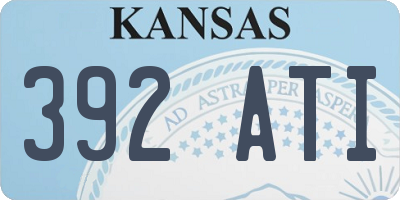 KS license plate 392ATI