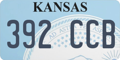 KS license plate 392CCB