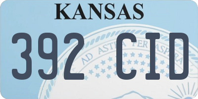 KS license plate 392CID