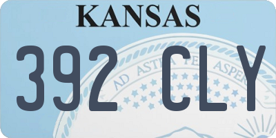 KS license plate 392CLY