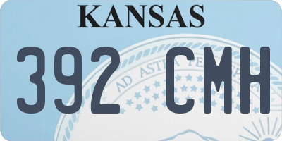 KS license plate 392CMH