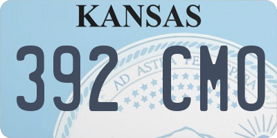KS license plate 392CMO