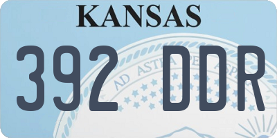 KS license plate 392DDR