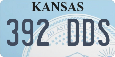 KS license plate 392DDS