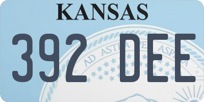 KS license plate 392DEE