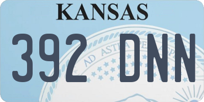 KS license plate 392DNN
