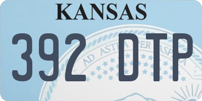 KS license plate 392DTP