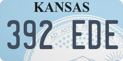 KS license plate 392EDE