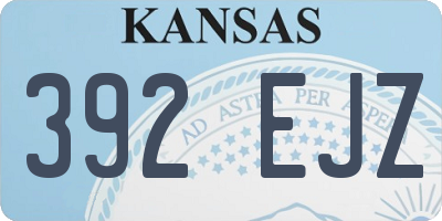 KS license plate 392EJZ