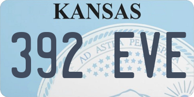 KS license plate 392EVE