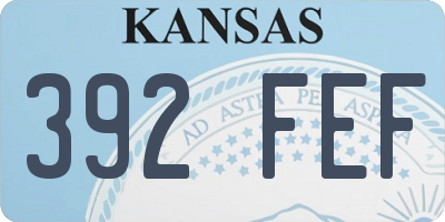 KS license plate 392FEF