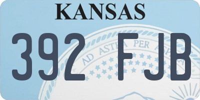 KS license plate 392FJB