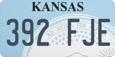 KS license plate 392FJE
