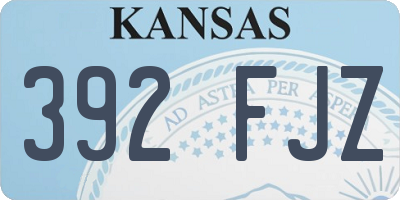 KS license plate 392FJZ