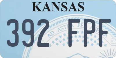 KS license plate 392FPF