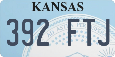 KS license plate 392FTJ