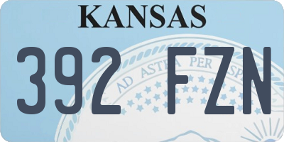 KS license plate 392FZN