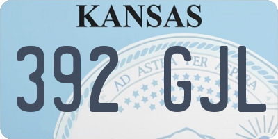 KS license plate 392GJL