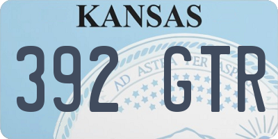KS license plate 392GTR