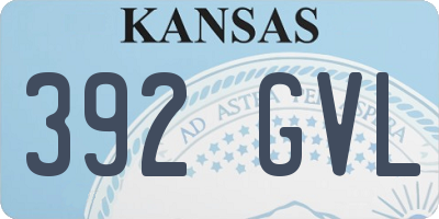KS license plate 392GVL