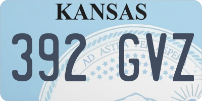 KS license plate 392GVZ