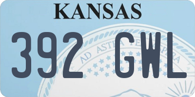 KS license plate 392GWL