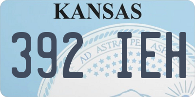 KS license plate 392IEH