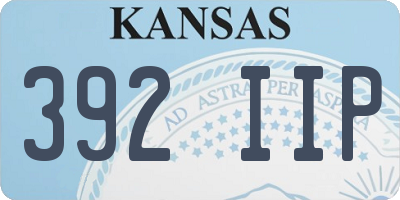 KS license plate 392IIP
