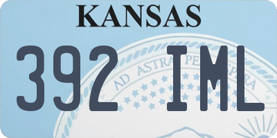 KS license plate 392IML