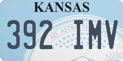 KS license plate 392IMV