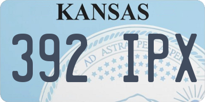 KS license plate 392IPX