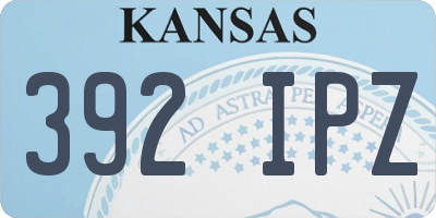 KS license plate 392IPZ