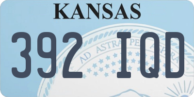 KS license plate 392IQD