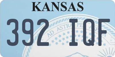 KS license plate 392IQF