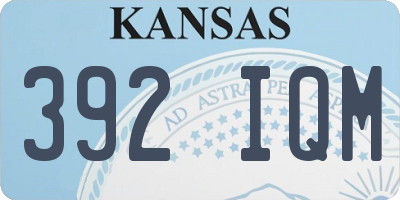 KS license plate 392IQM