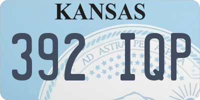 KS license plate 392IQP