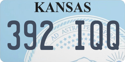 KS license plate 392IQQ
