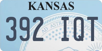 KS license plate 392IQT