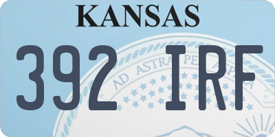KS license plate 392IRF