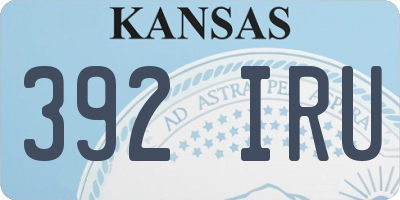KS license plate 392IRU