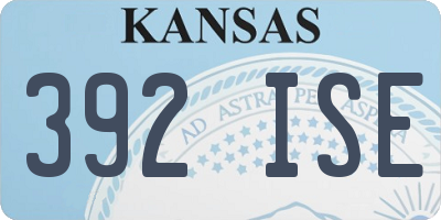 KS license plate 392ISE
