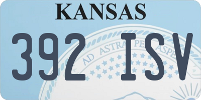 KS license plate 392ISV