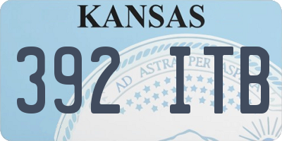 KS license plate 392ITB