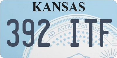 KS license plate 392ITF