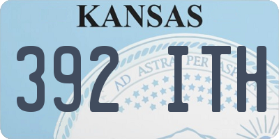 KS license plate 392ITH
