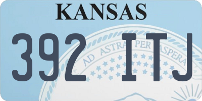 KS license plate 392ITJ