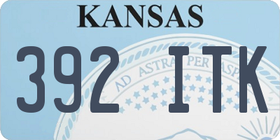 KS license plate 392ITK