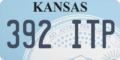 KS license plate 392ITP